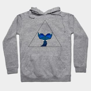 Geometric whale fin Hoodie